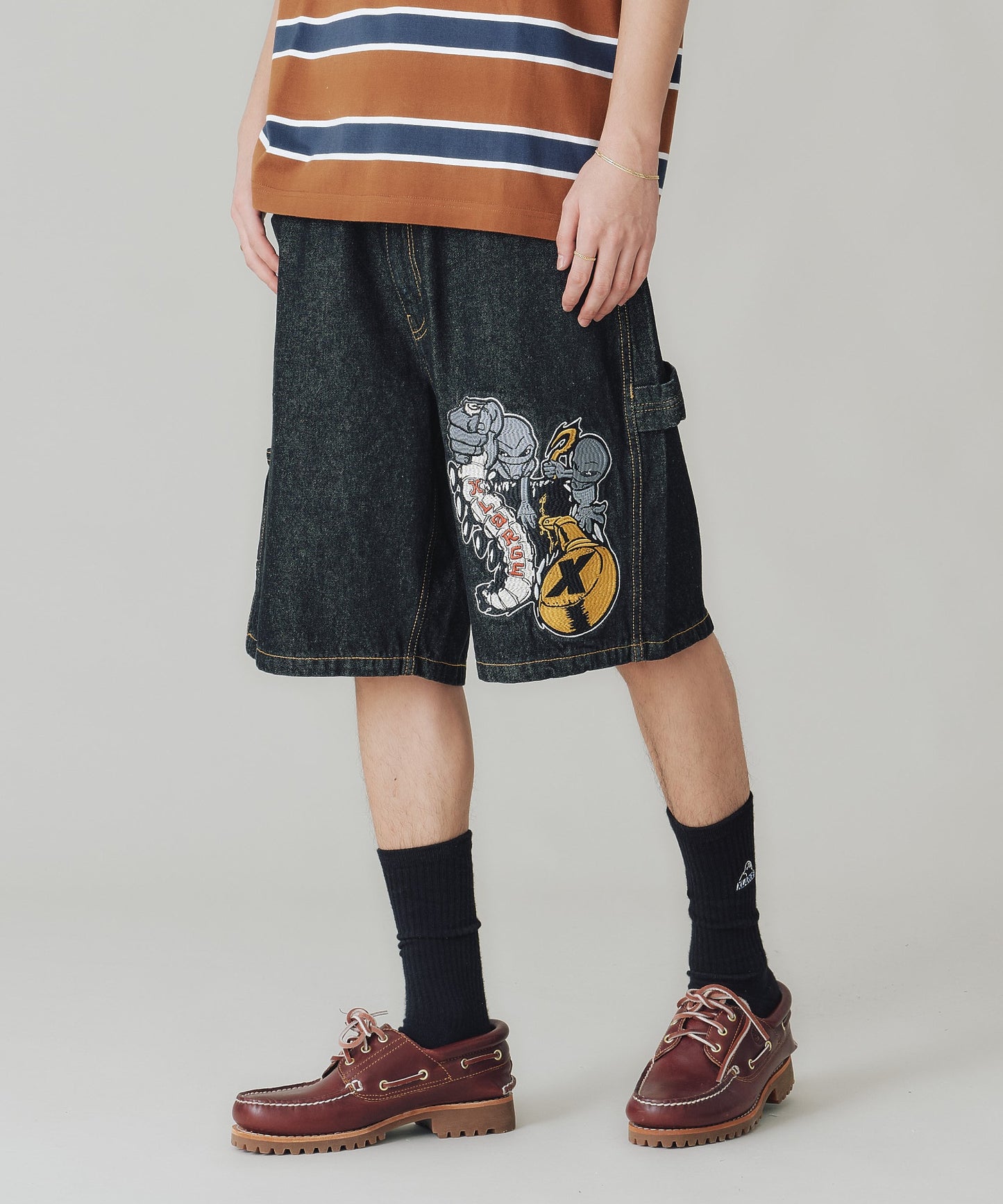 ALIENS DENIM SHORTS