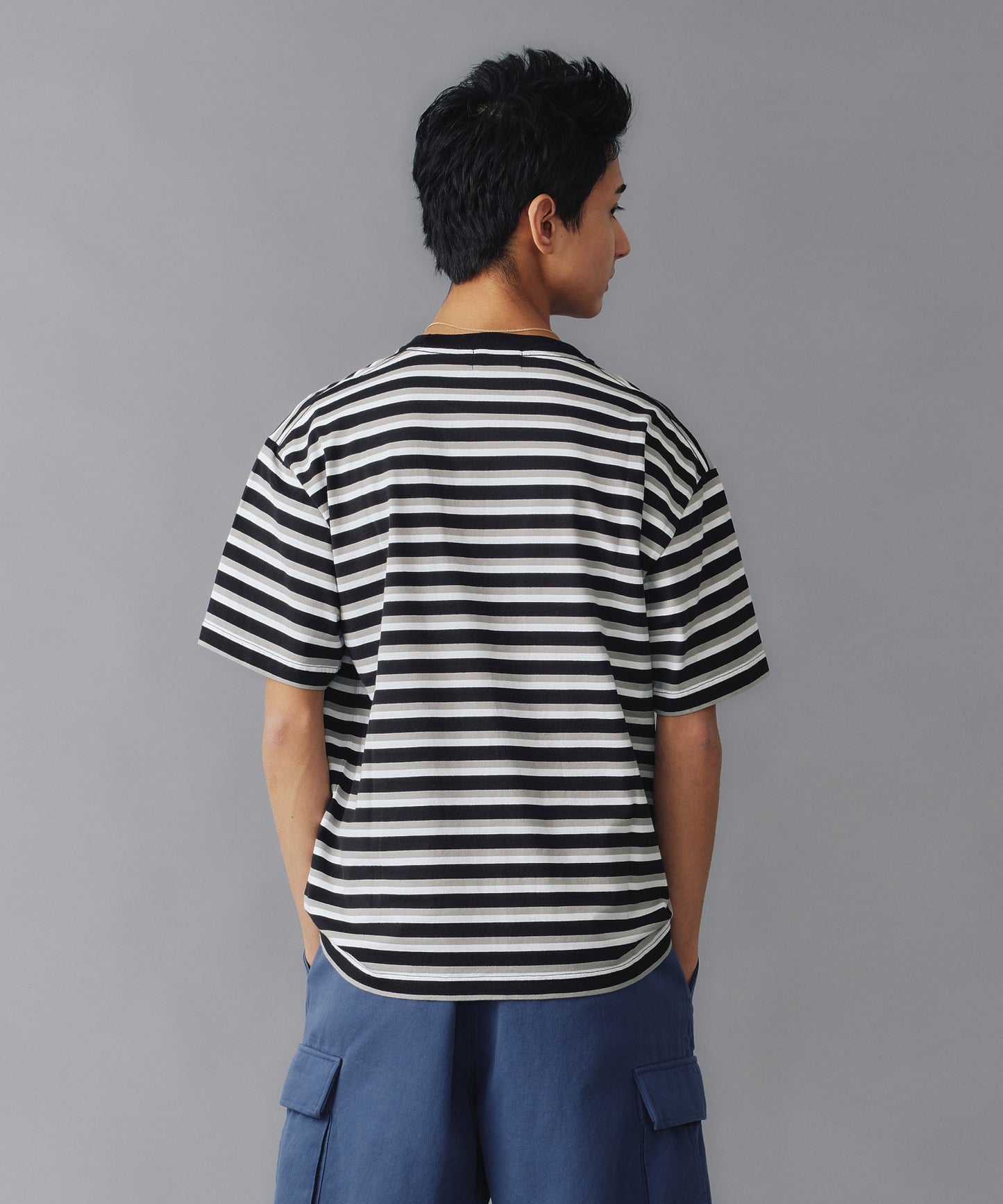 BASEBALL LOGO STRIPED S/S TEE