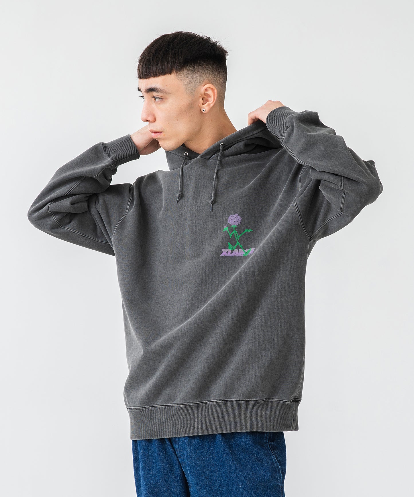TIPSY PIGMENT PULLOVER HOODED SWEAT FLEECE, CREWNECK, HOODIE XLARGE