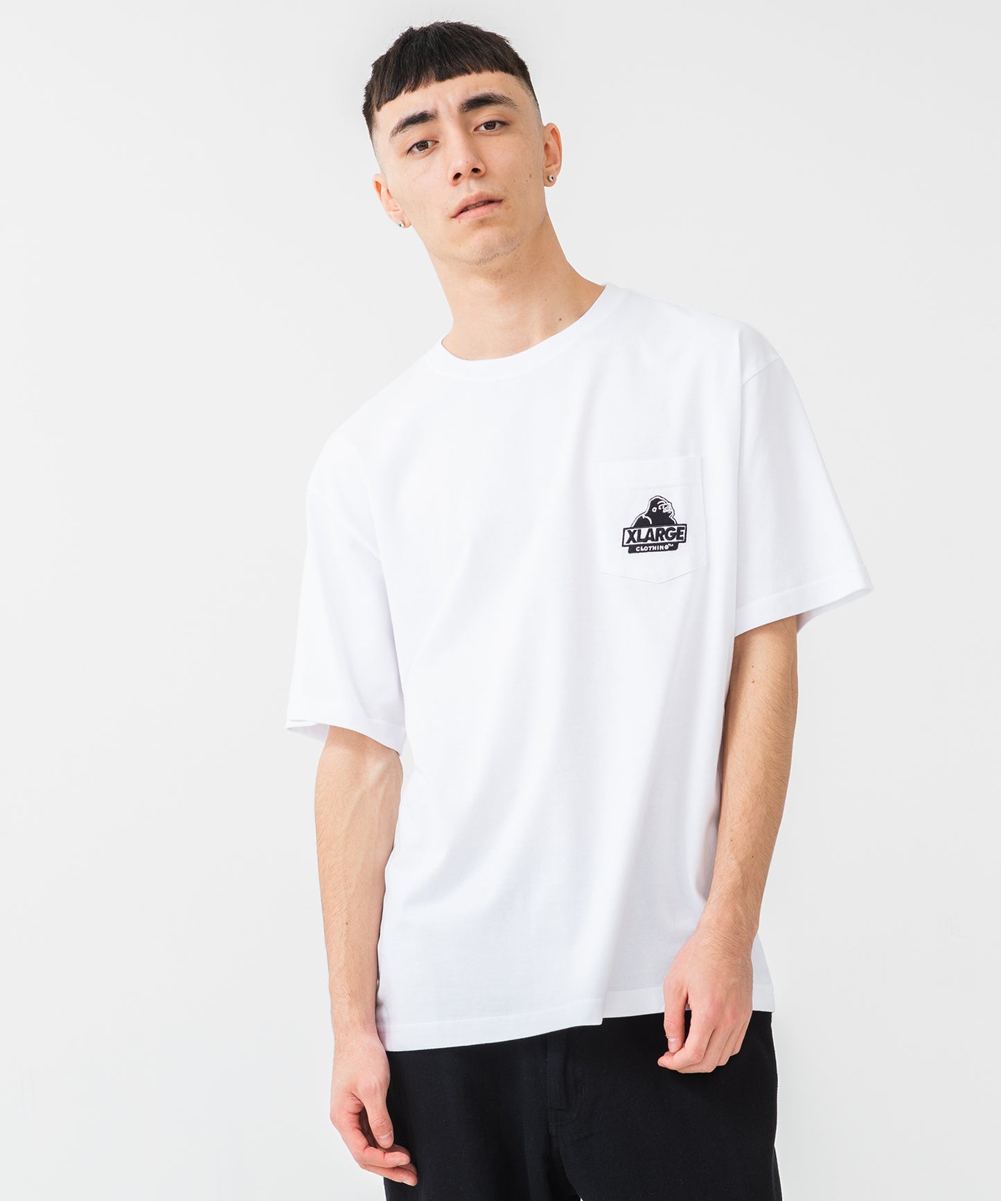 S/S EMBROIDERY SLANTED OG POCKET TEE T-SHIRT XLARGE