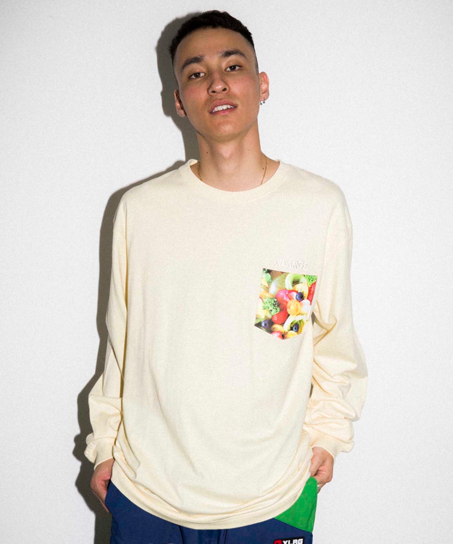 L/S INGREDIENTS SLANTED OG POCKET TEE T-SHIRT XLARGE