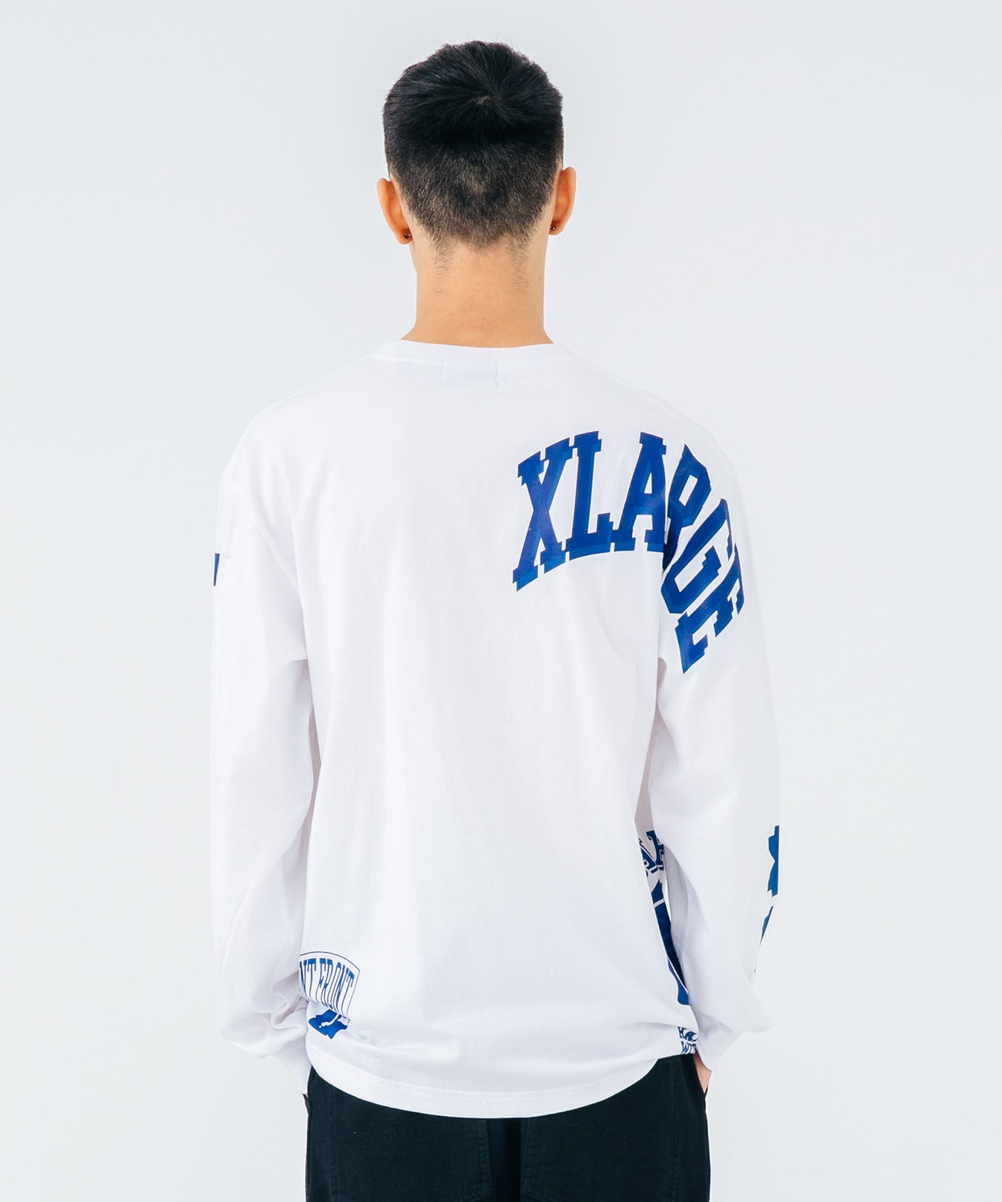 L/S TEE RAMDOM PRINT COLLEGE LOGO T-SHIRT XLARGE