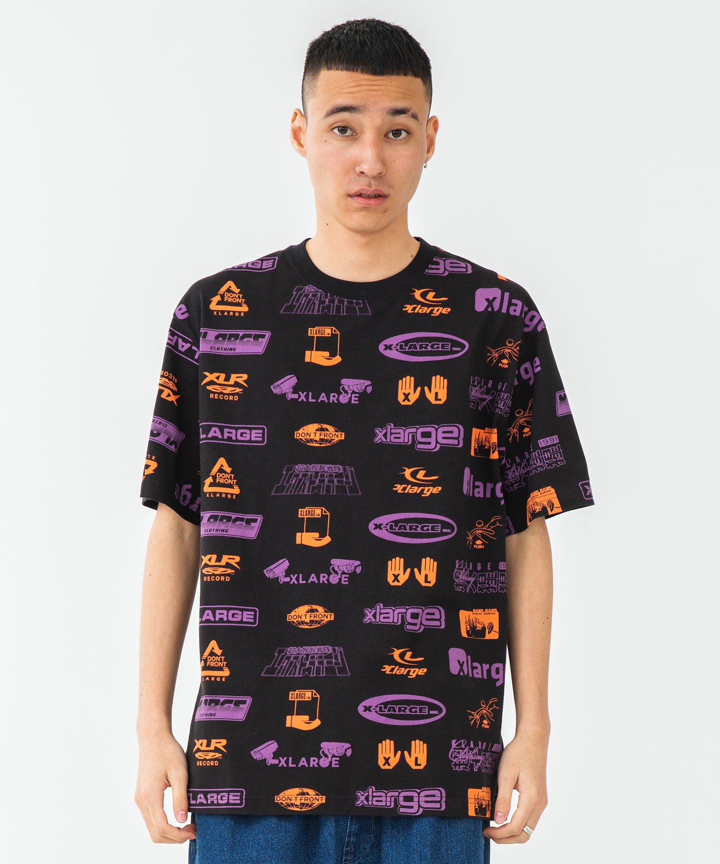 S/S ALLOVER PRINT TEE T-SHIRT XLARGE
