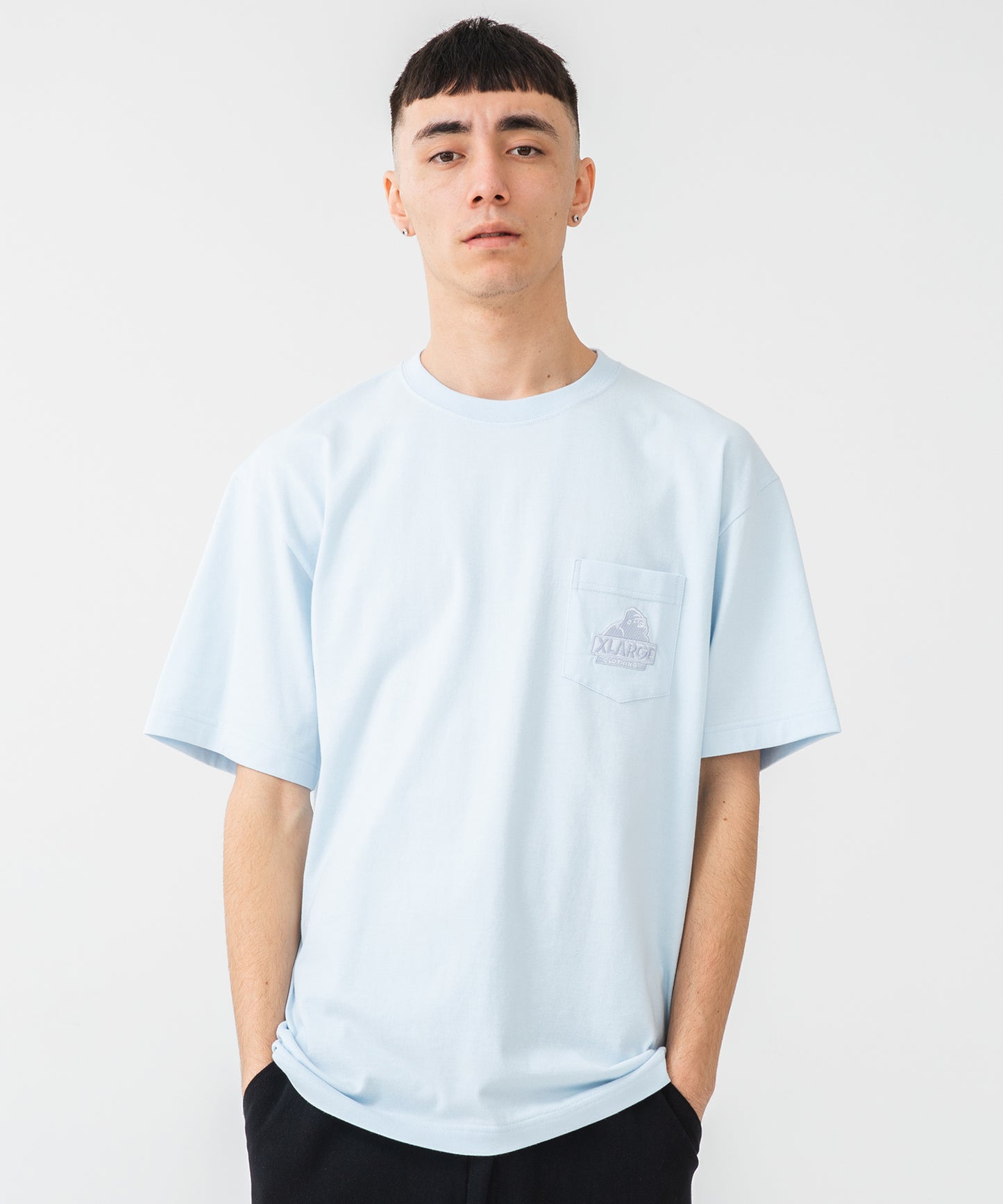 S/S EMBROIDERY SLANTED OG POCKET TEE T-SHIRT XLARGE
