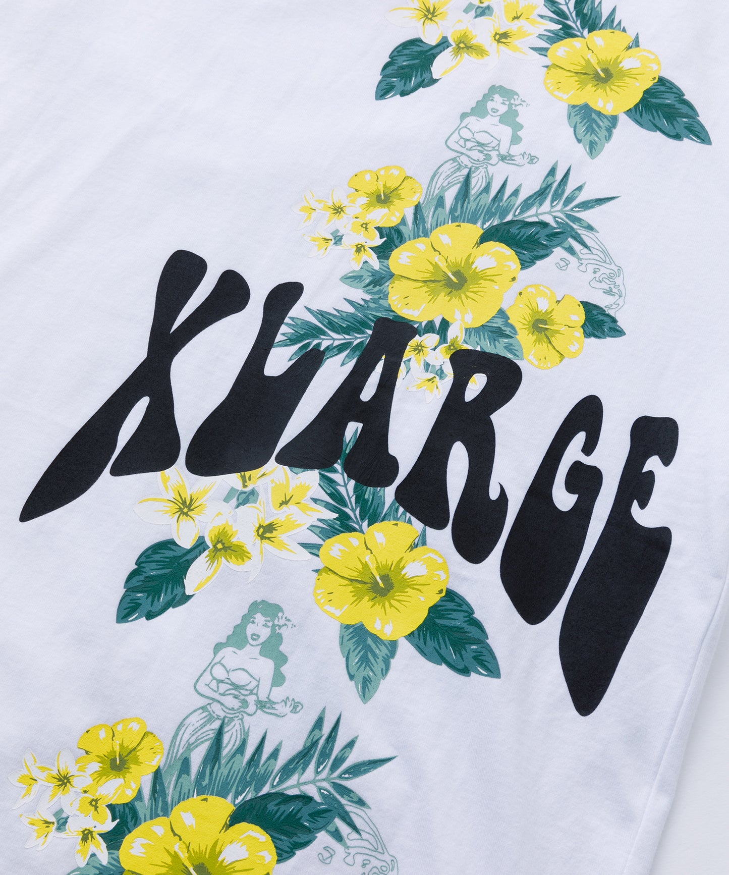S/S FLORAL PRINT RINGER TEE T-SHIRT XLARGE