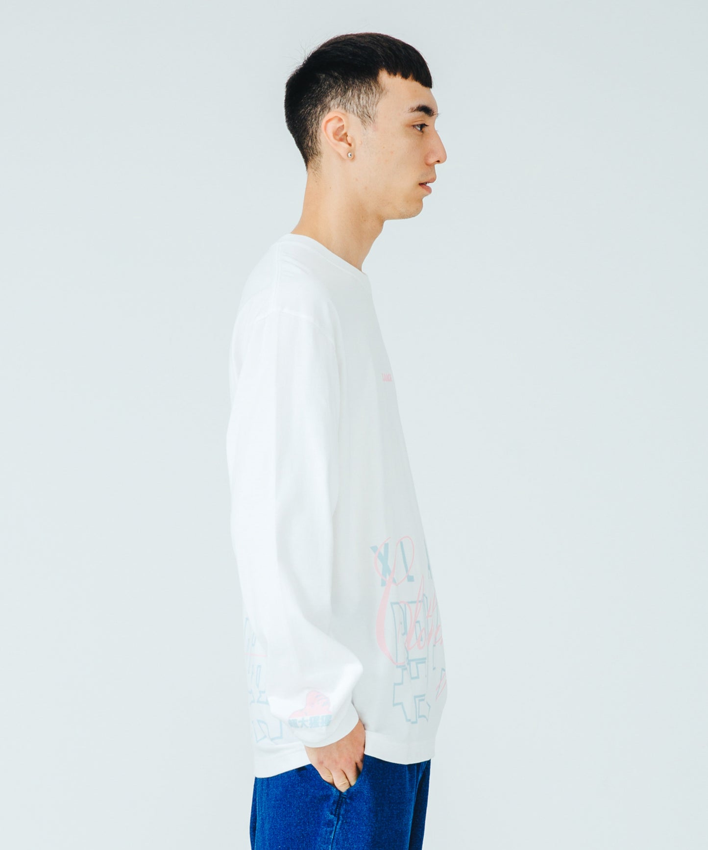 L/S TEE CHINESE LETTERS T-SHIRT XLARGE