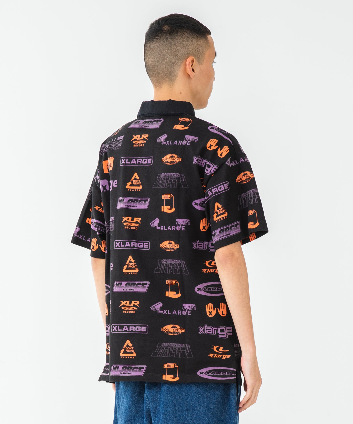 S/S ALLOVER PRINT RUGBY SHIRT KNITS XLARGE