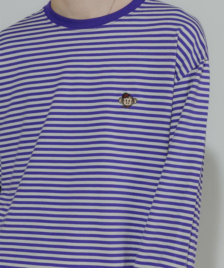 L/S BORDER TEE T-SHIRT XLARGE
