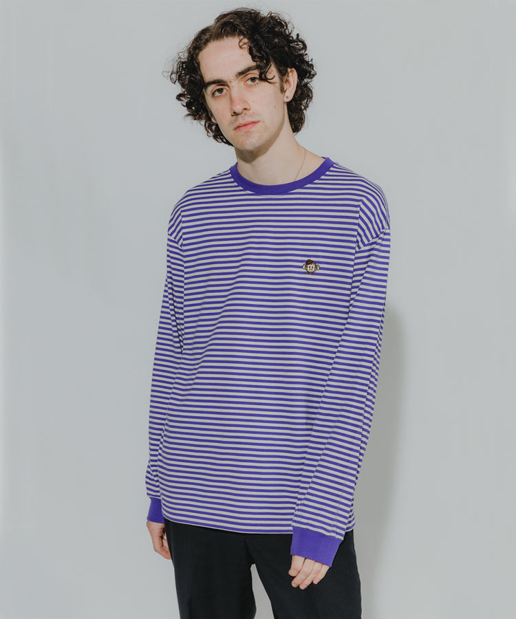 L/S BORDER TEE T-SHIRT XLARGE