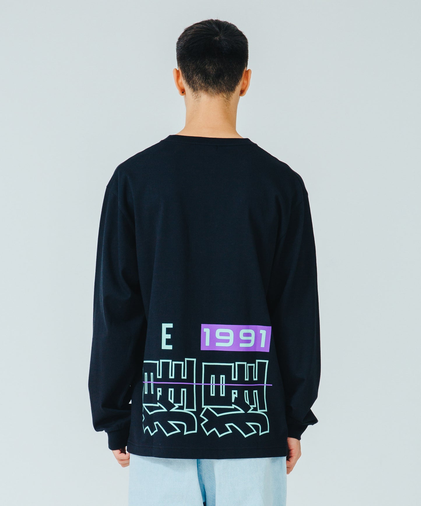 L/S TEE CHINESE LETTERS T-SHIRT XLARGE