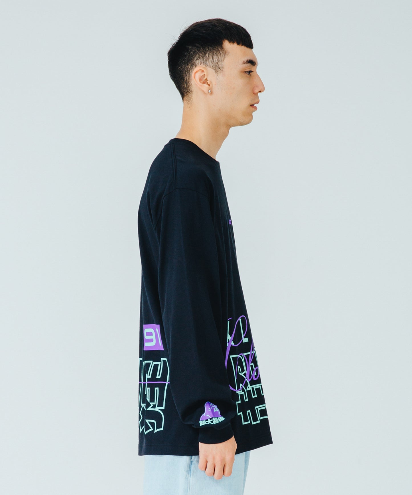 L/S TEE CHINESE LETTERS T-SHIRT XLARGE
