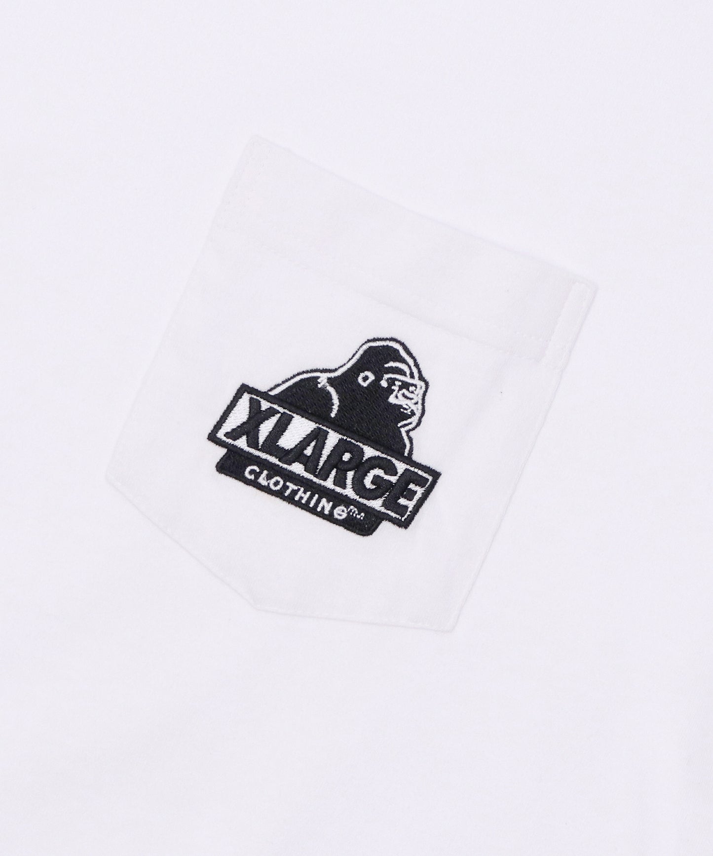 S/S EMBROIDERY SLANTED OG POCKET TEE T-SHIRT XLARGE