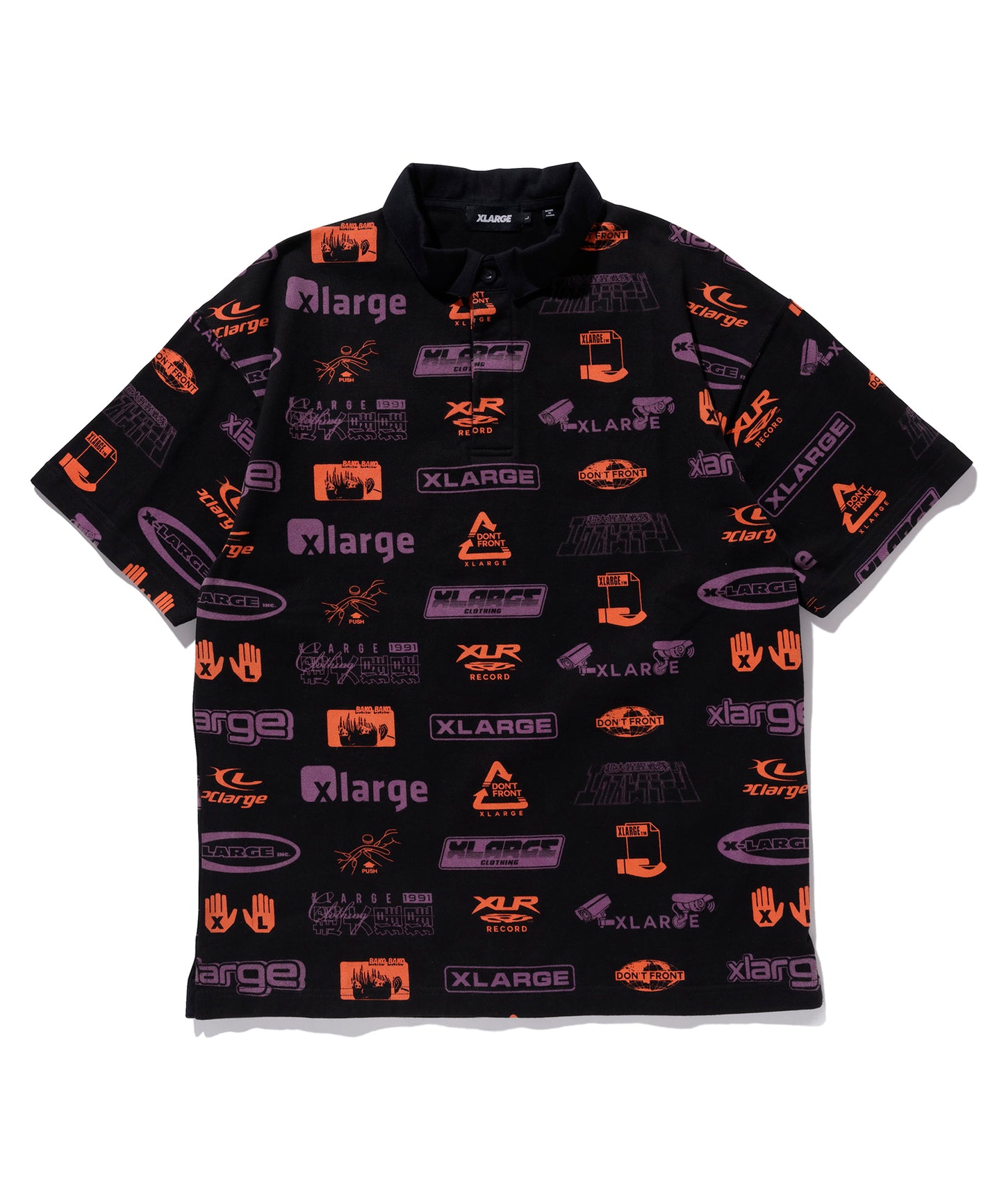 S/S ALLOVER PRINT RUGBY SHIRT KNITS XLARGE