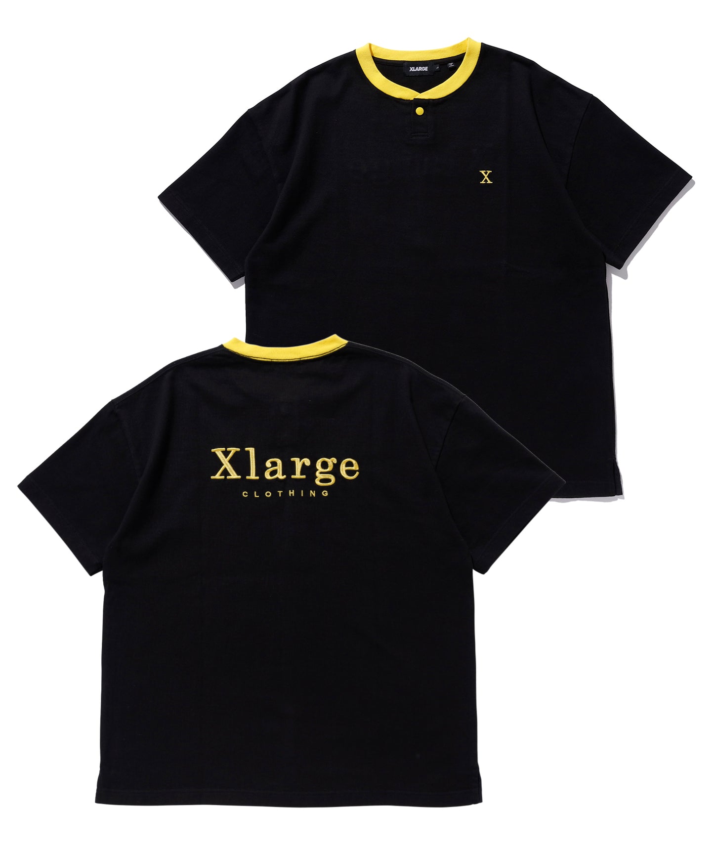 S/S HEAVYWEIGHT HENLEY NECK TEE T-SHIRT XLARGE