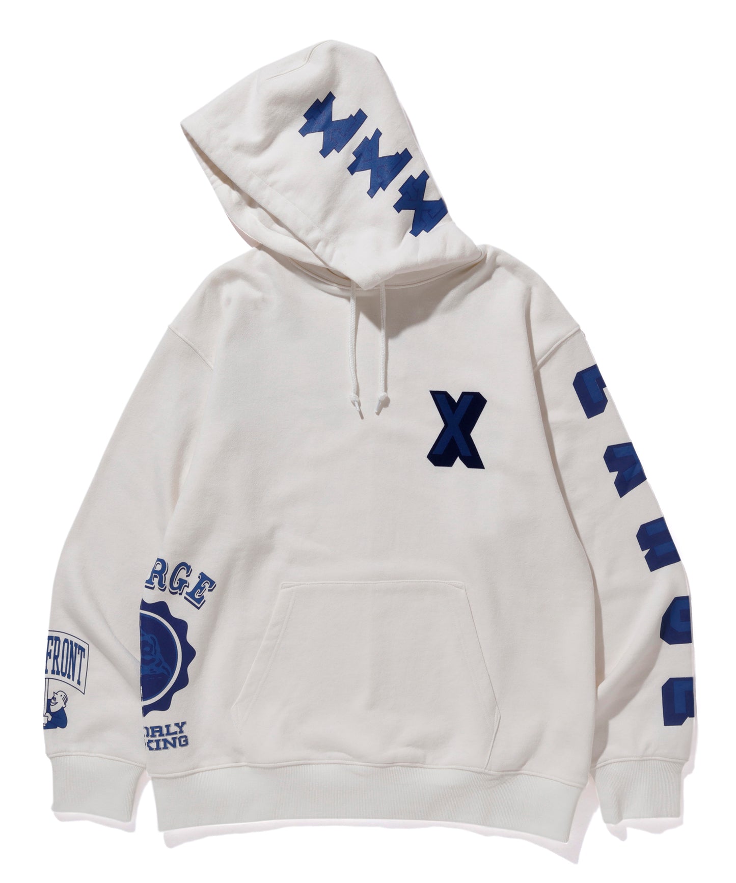 RANDOM PRINT COLLEGE LOGO PULLOVER HOODED SWEAT FLEECE, CREWNECK, HOODIE XLARGE