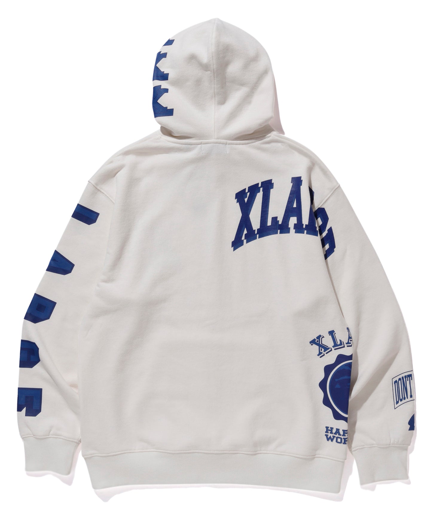 RANDOM PRINT COLLEGE LOGO PULLOVER HOODED SWEAT FLEECE, CREWNECK, HOODIE XLARGE