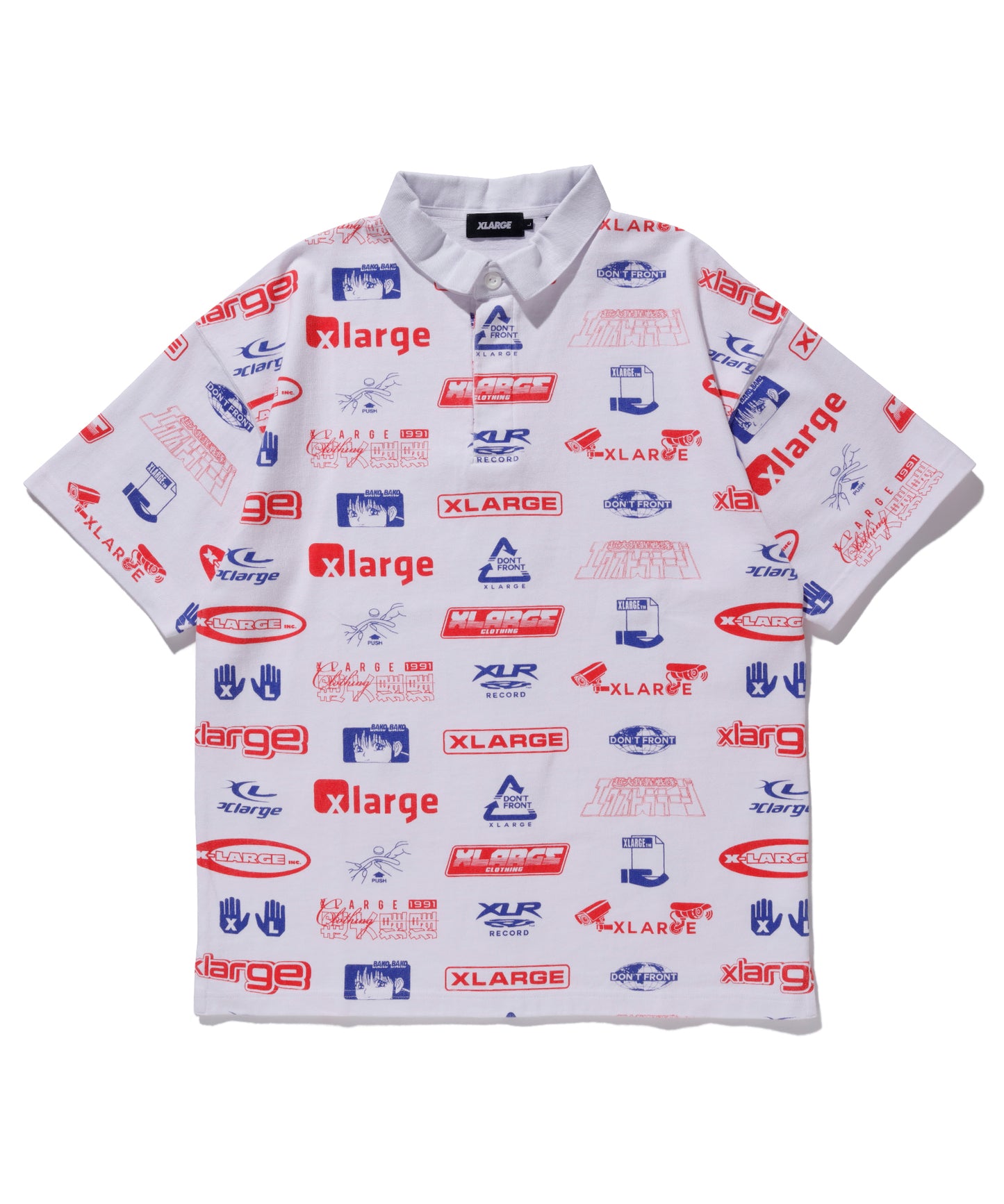 S/S ALLOVER PRINT RUGBY SHIRT KNITS XLARGE