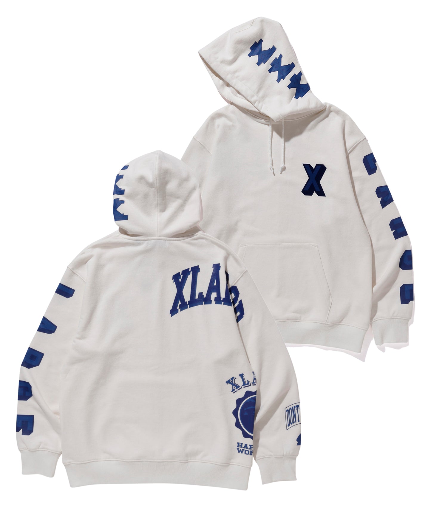 RANDOM PRINT COLLEGE LOGO PULLOVER HOODED SWEAT FLEECE, CREWNECK, HOODIE XLARGE