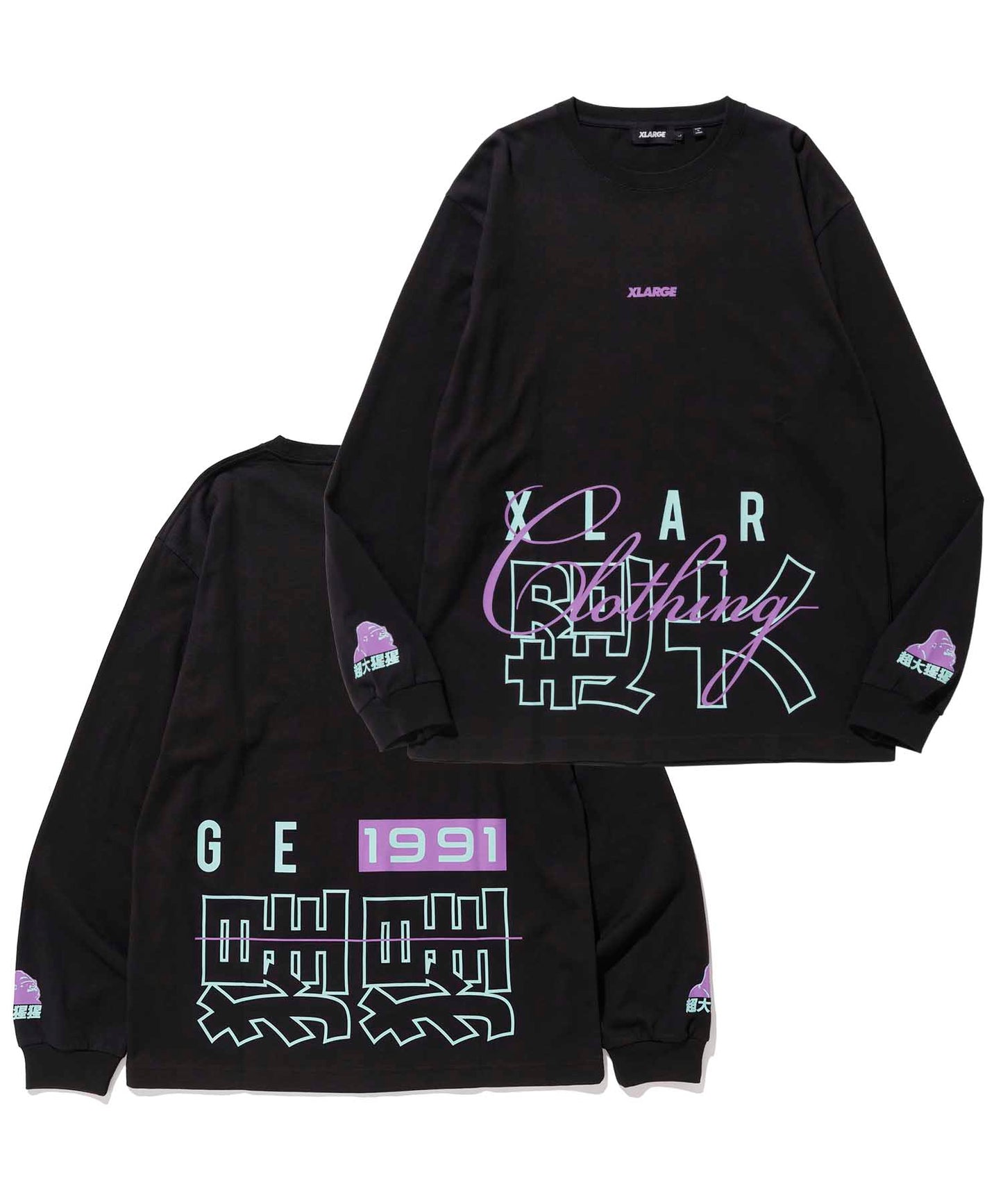 L/S TEE CHINESE LETTERS T-SHIRT XLARGE