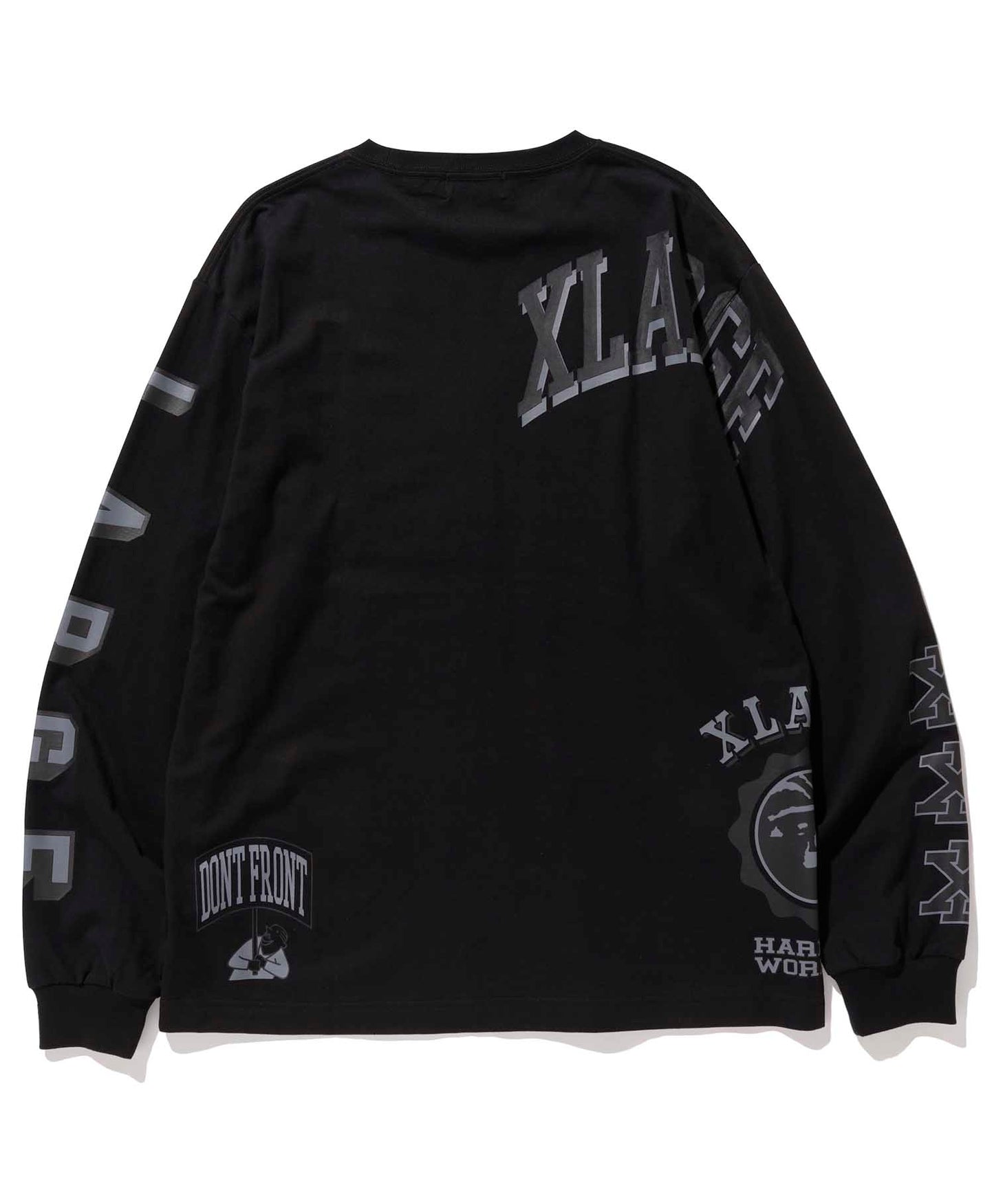 L/S TEE RAMDOM PRINT COLLEGE LOGO T-SHIRT XLARGE
