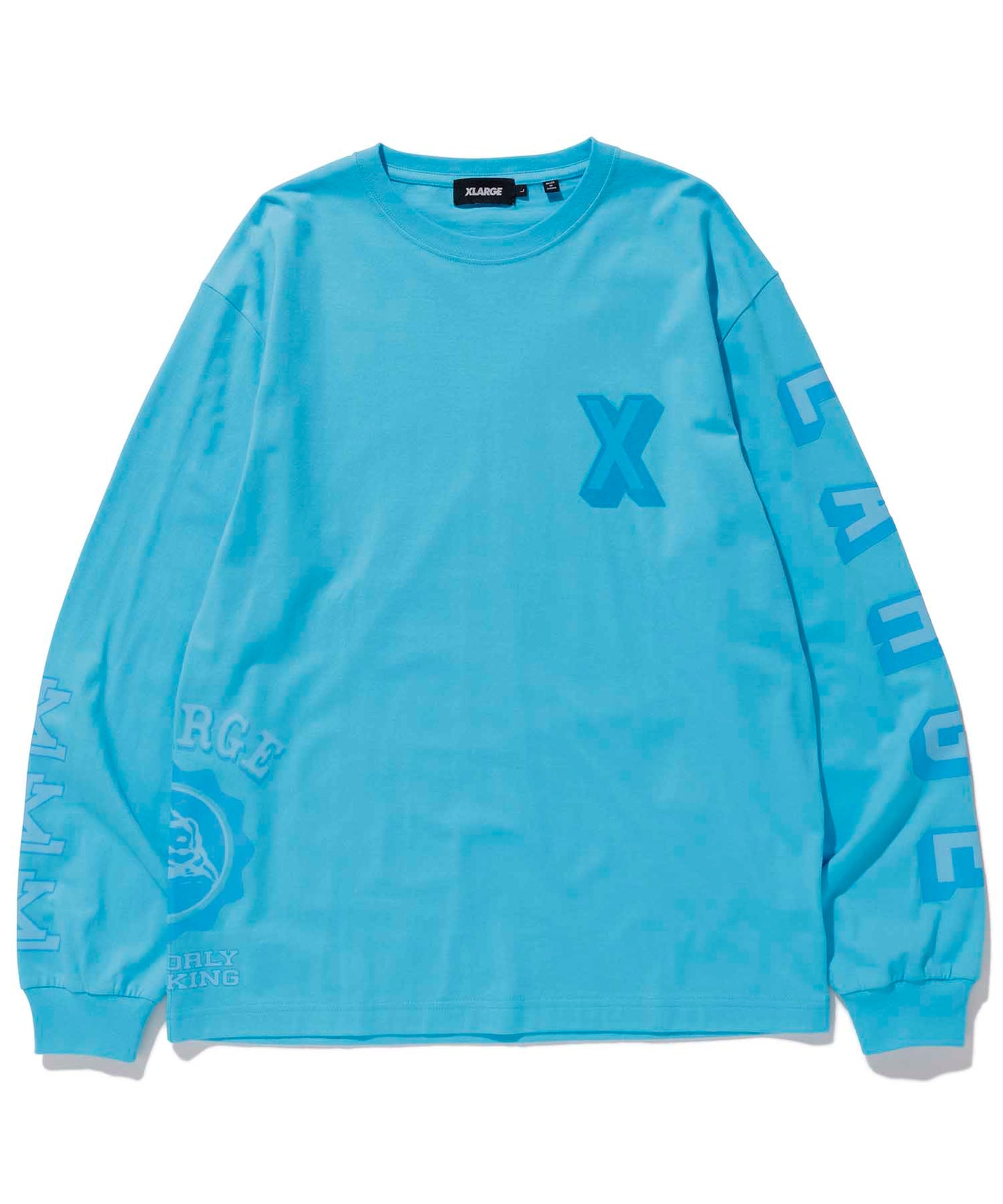 L/S TEE RAMDOM PRINT COLLEGE LOGO T-SHIRT XLARGE