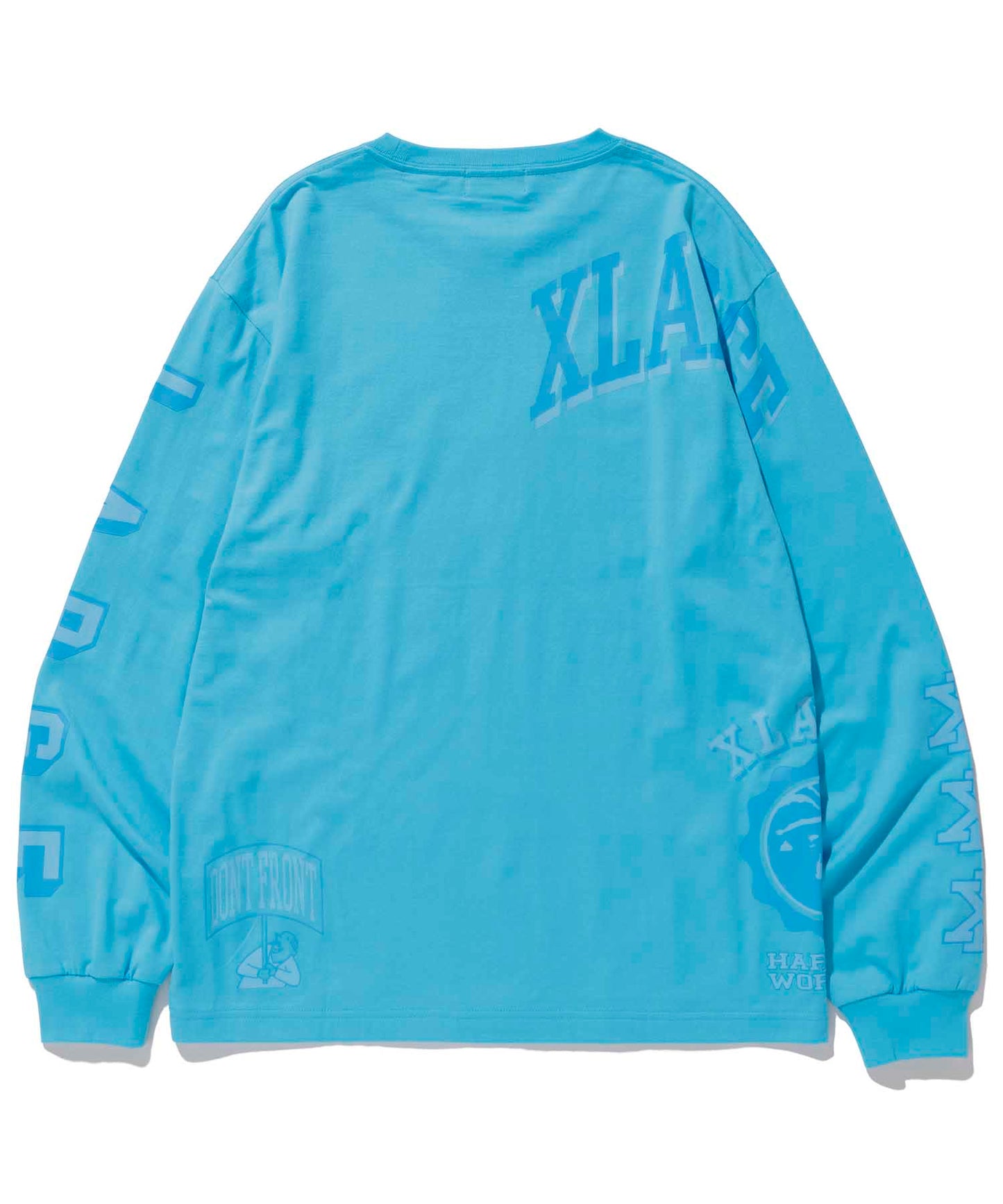 L/S TEE RAMDOM PRINT COLLEGE LOGO T-SHIRT XLARGE