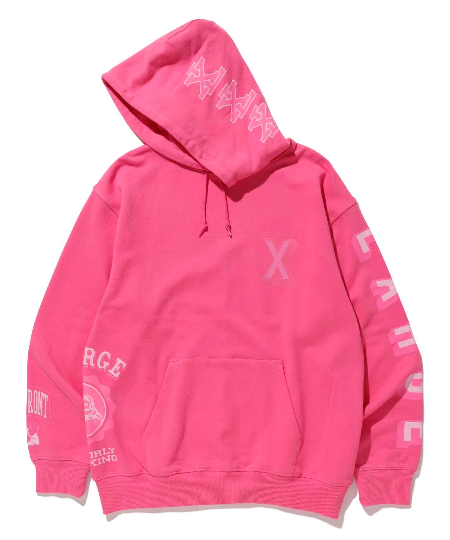 RANDOM PRINT COLLEGE LOGO PULLOVER HOODED SWEAT FLEECE, CREWNECK, HOODIE XLARGE