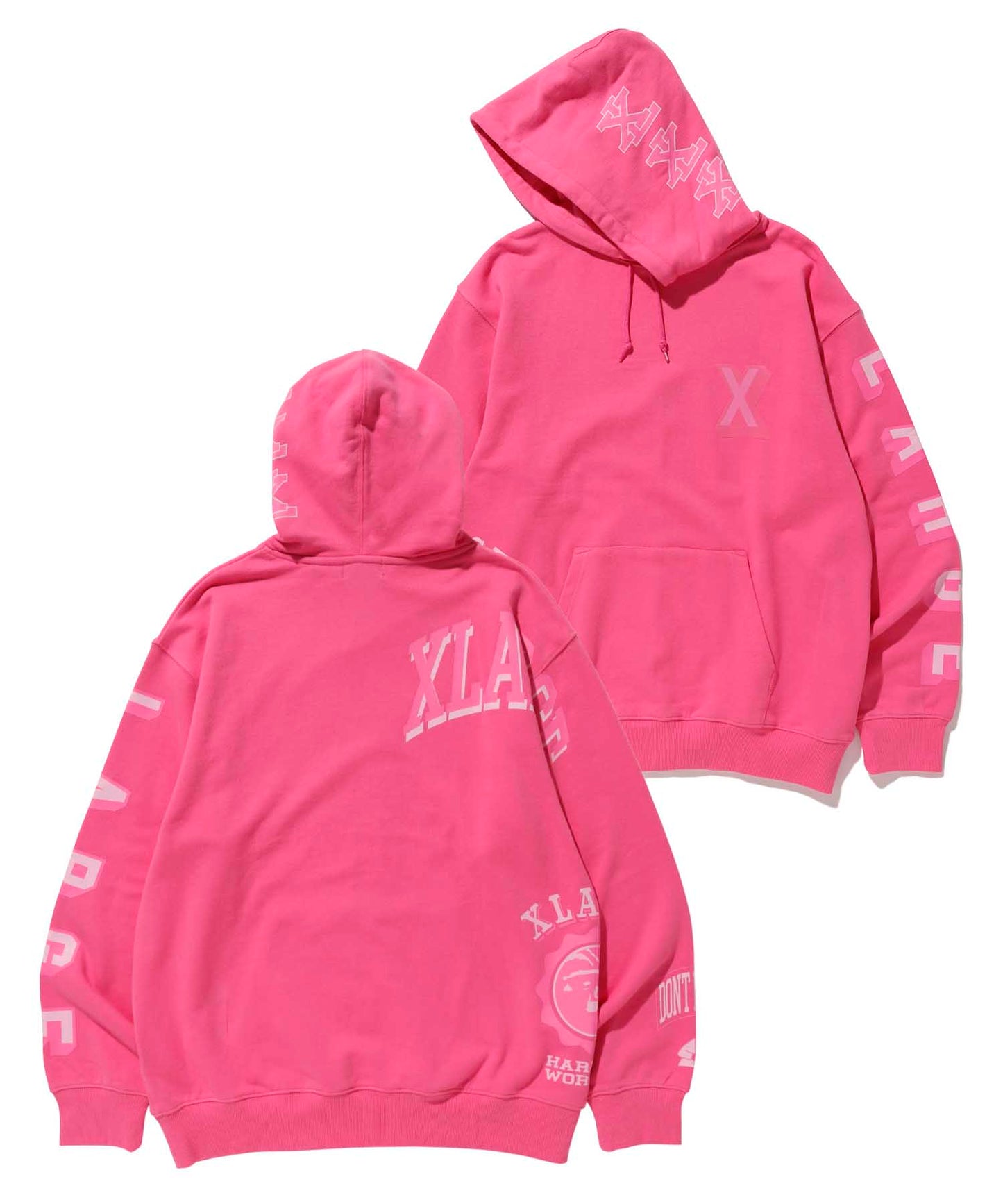 RANDOM PRINT COLLEGE LOGO PULLOVER HOODED SWEAT FLEECE, CREWNECK, HOODIE XLARGE