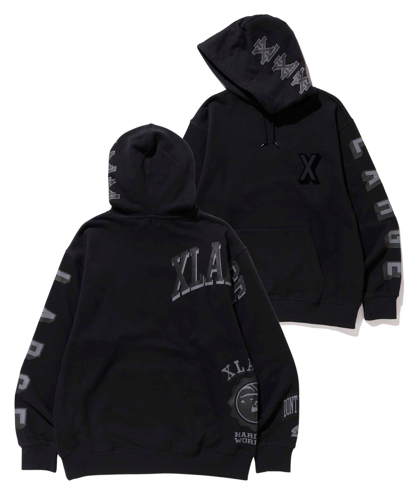 RANDOM PRINT COLLEGE LOGO PULLOVER HOODED SWEAT FLEECE, CREWNECK, HOODIE XLARGE