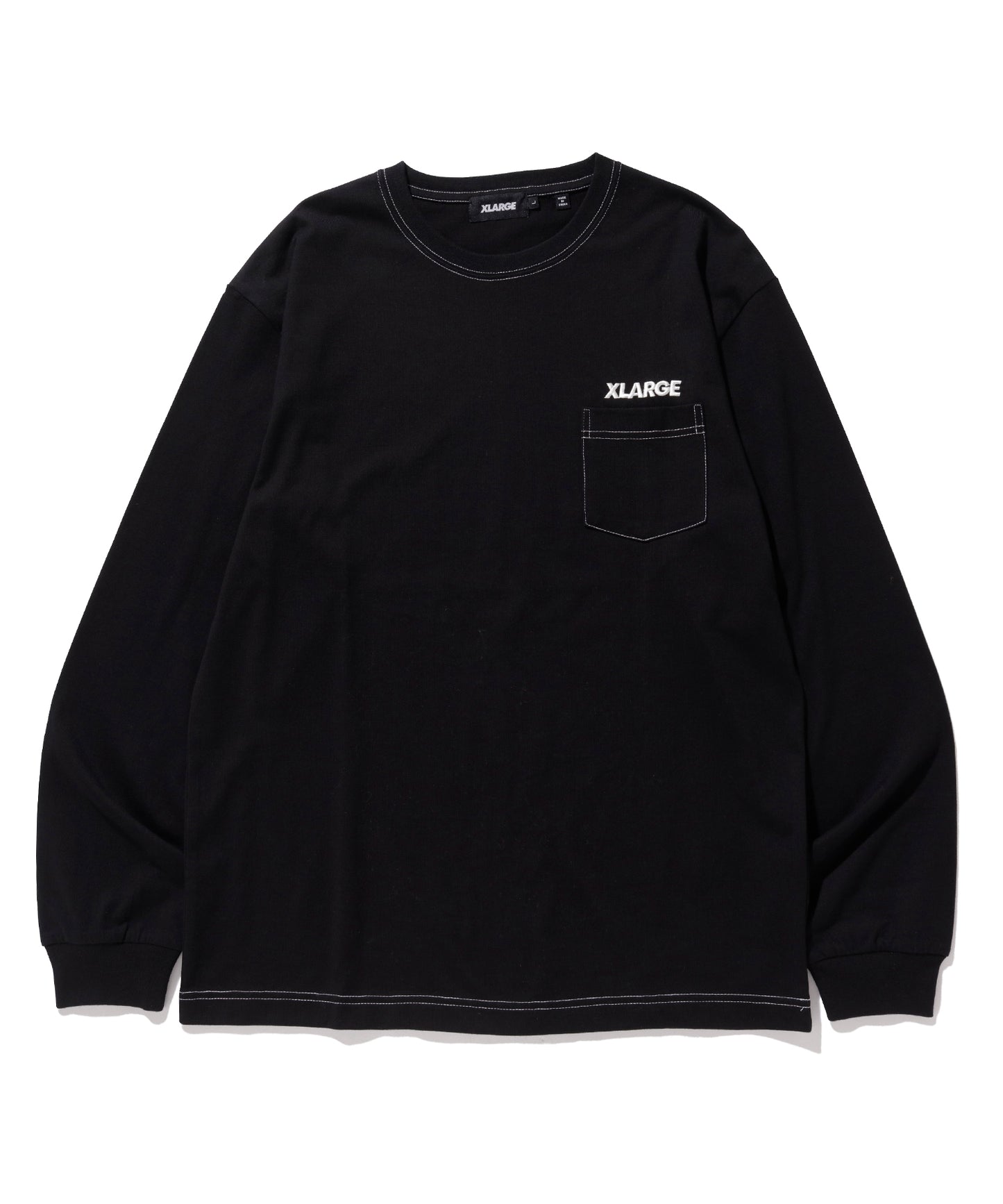 L/S POCKET TEE CONTRAST STITCH