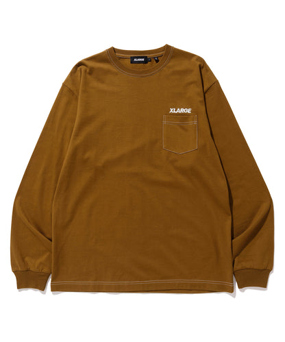 L/S POCKET TEE CONTRAST STITCH
