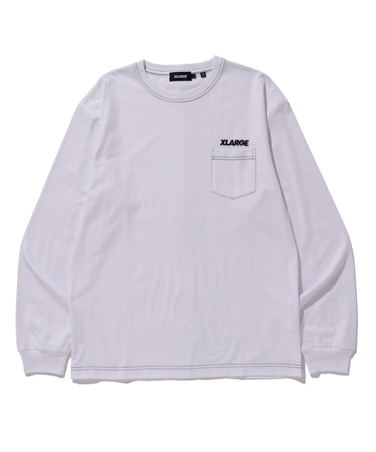 L/S POCKET TEE CONTRAST STITCH
