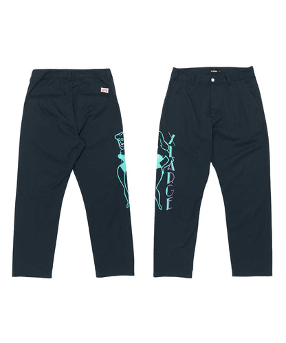 PRINTED WORK PANTS PANTS XLARGE  