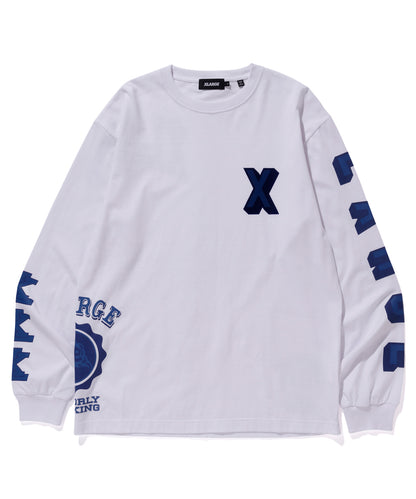 L/S TEE RAMDOM PRINT COLLEGE LOGO T-SHIRT XLARGE  