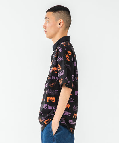S/S ALLOVER PRINT RUGBY SHIRT KNITS XLARGE  
