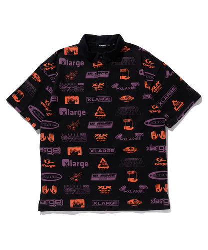 S/S ALLOVER PRINT RUGBY SHIRT KNITS XLARGE  