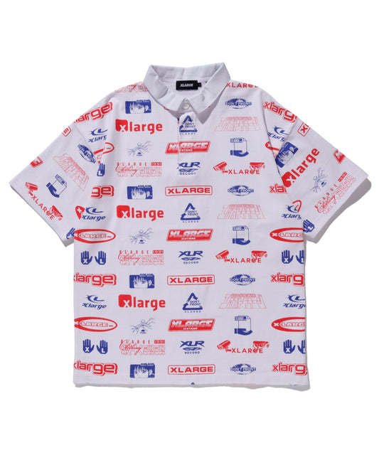 S/S ALLOVER PRINT RUGBY SHIRT KNITS XLARGE  