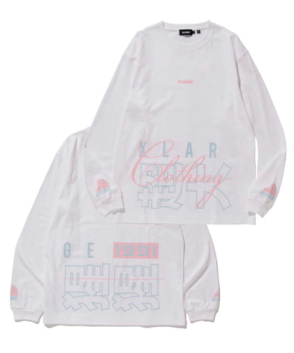L/S TEE CHINESE LETTERS T-SHIRT XLARGE  