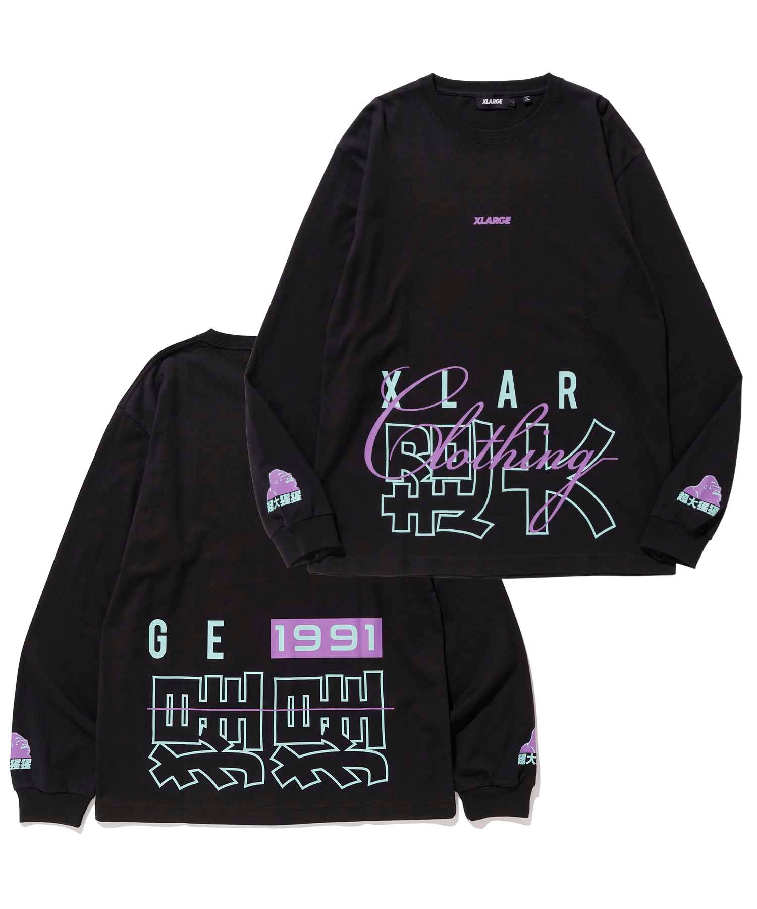 L/S TEE CHINESE LETTERS T-SHIRT XLARGE  