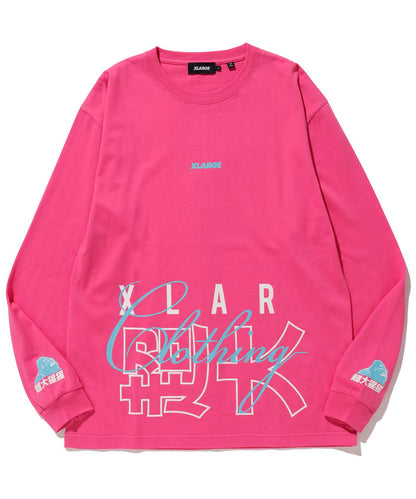 L/S TEE CHINESE LETTERS T-SHIRT XLARGE  