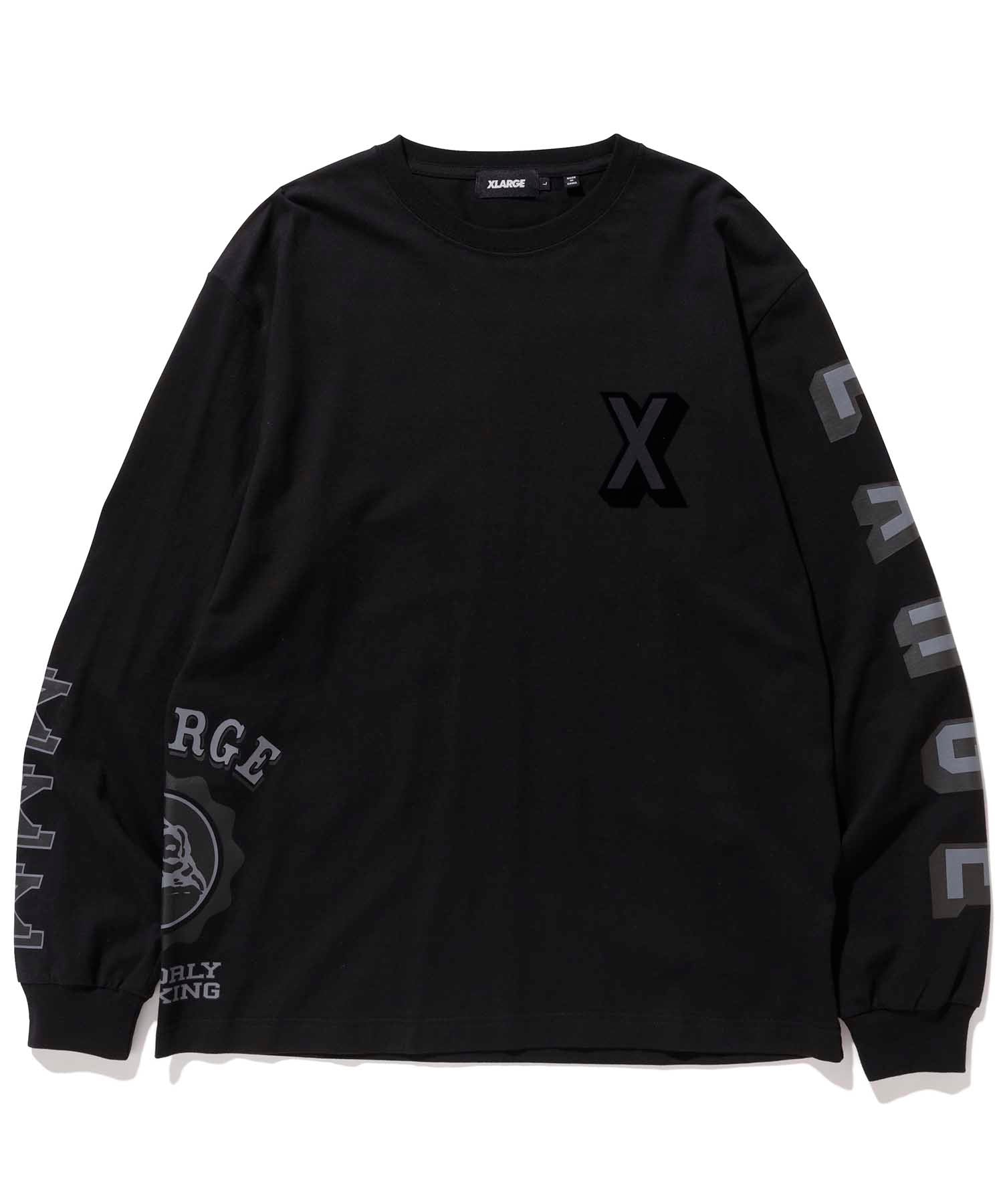 L/S TEE RAMDOM PRINT COLLEGE LOGO T-SHIRT XLARGE  