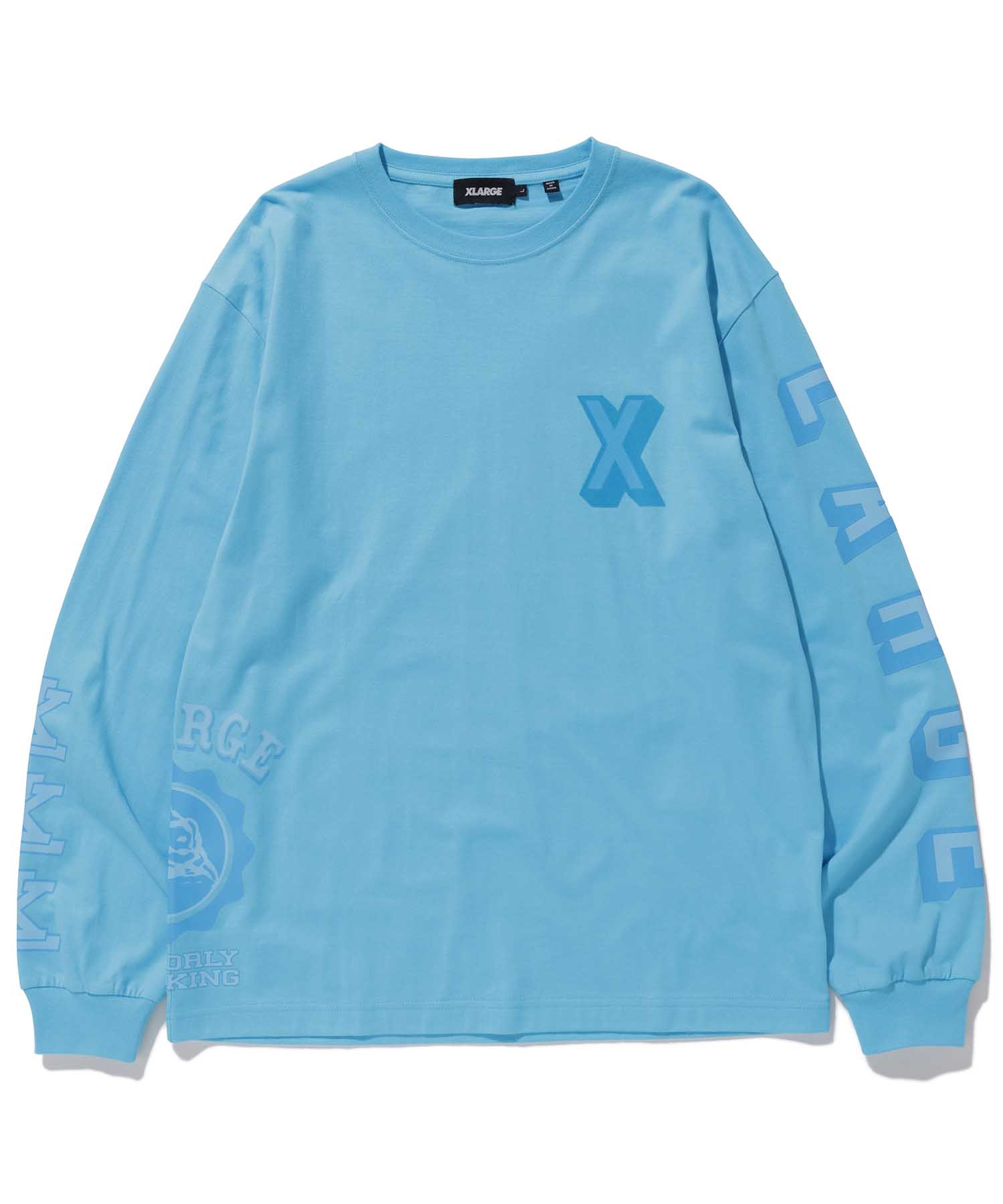 L/S TEE RAMDOM PRINT COLLEGE LOGO T-SHIRT XLARGE  
