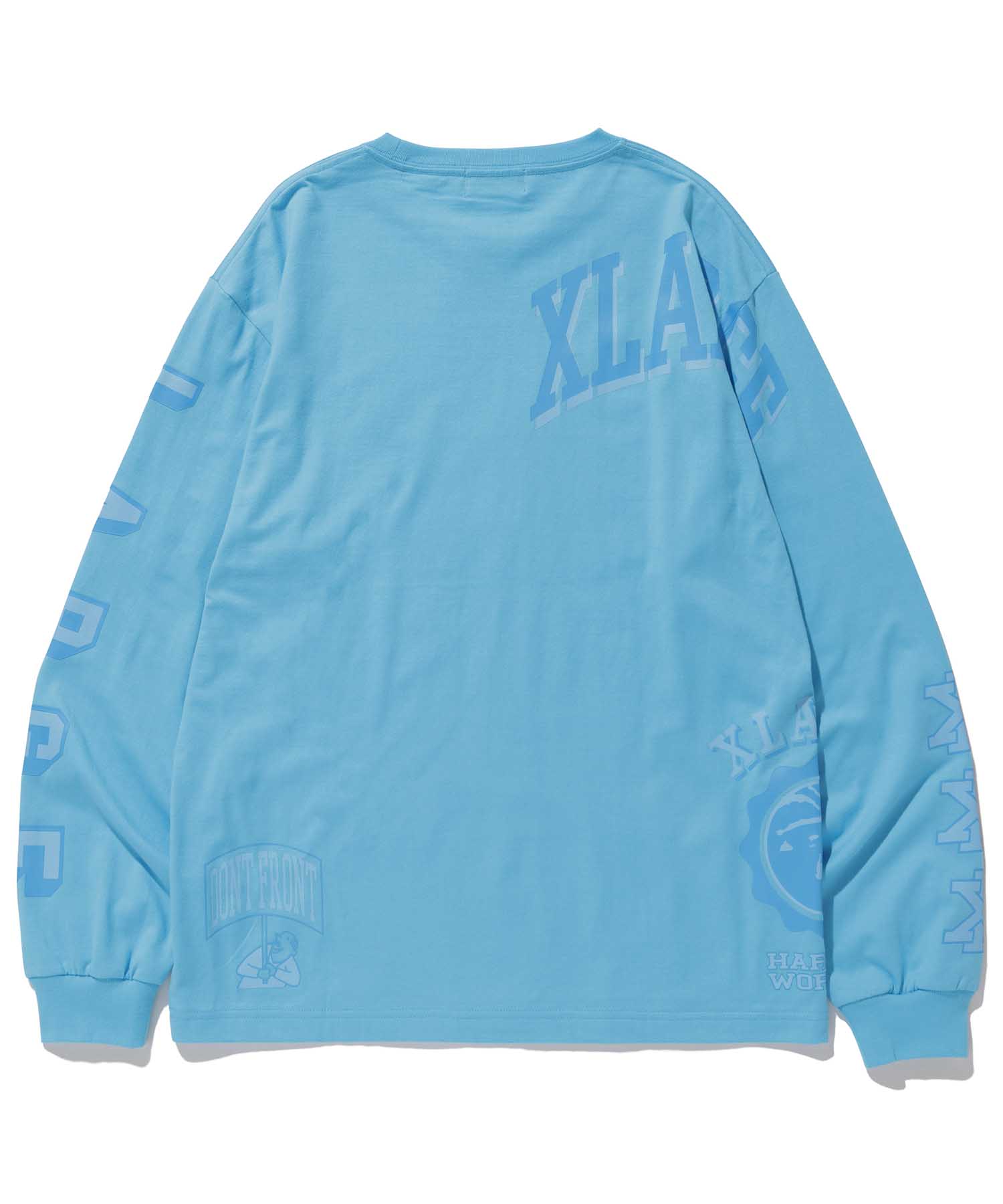 L/S TEE RAMDOM PRINT COLLEGE LOGO T-SHIRT XLARGE  